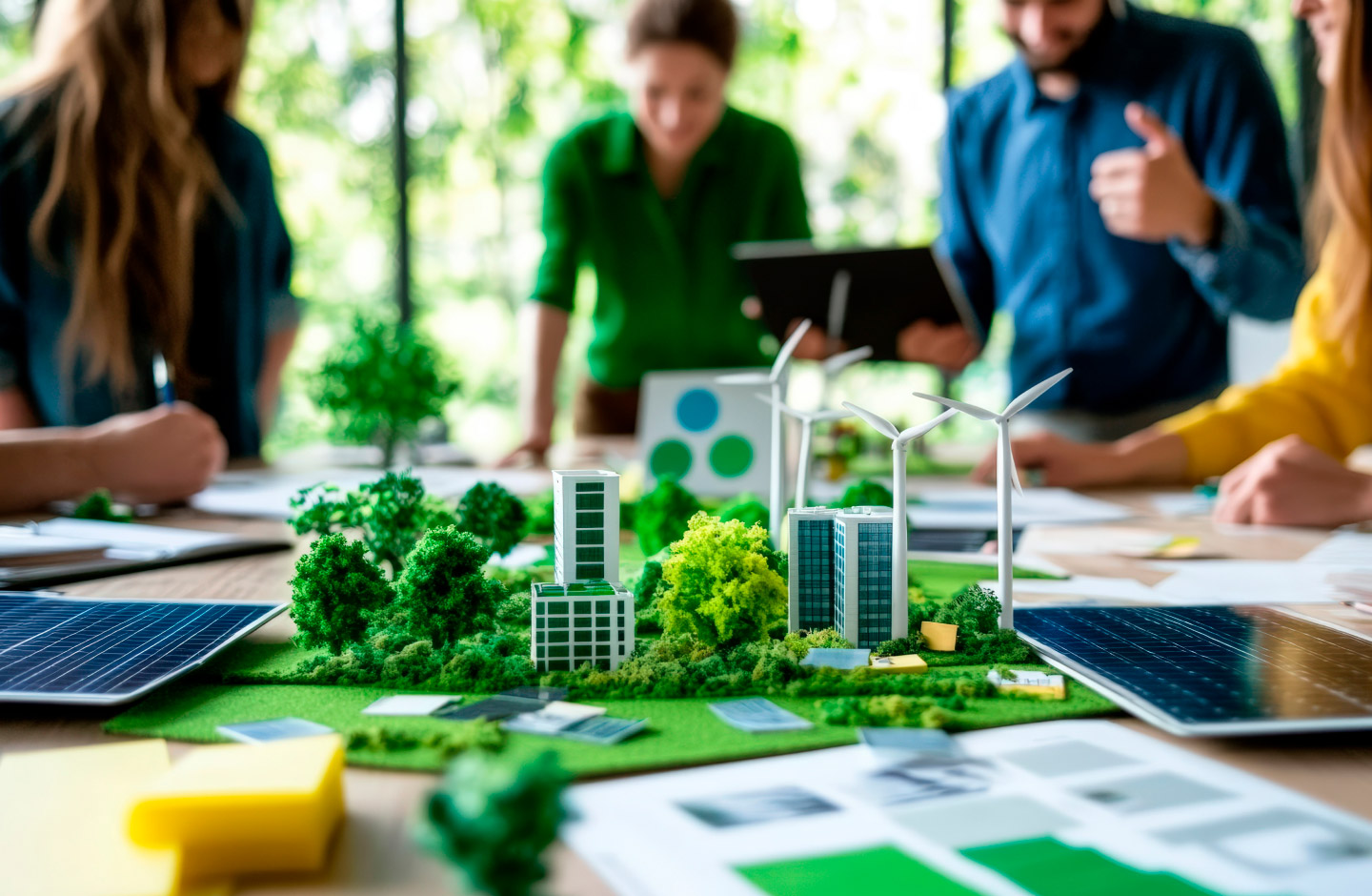 Maquete de cidade sustentável