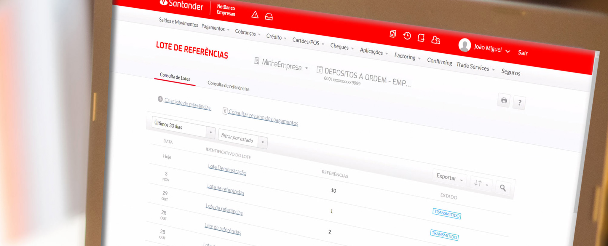 referências Multibanco para pagamento de serviços dos seus clientes