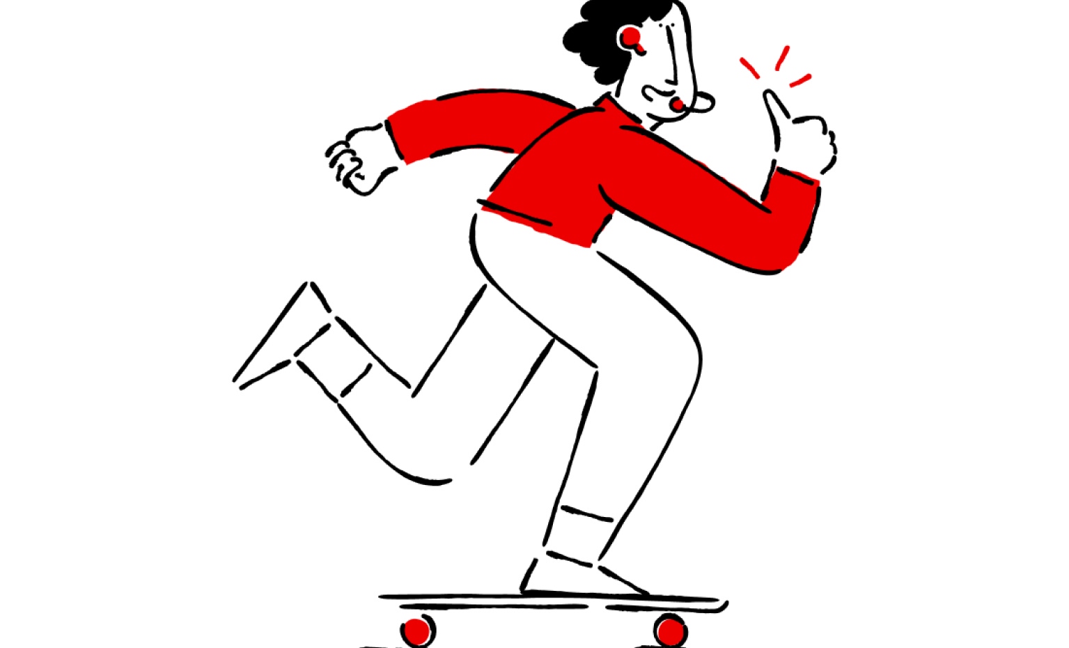 ilustração de alguém a andar de skate