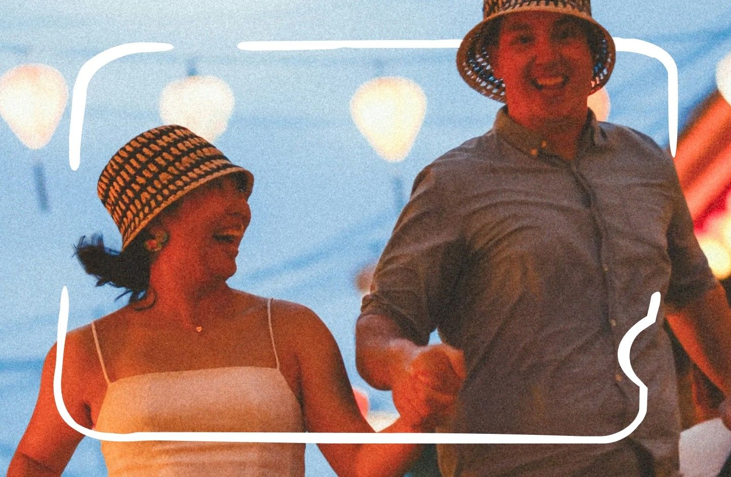 casal de foliões do ano novo