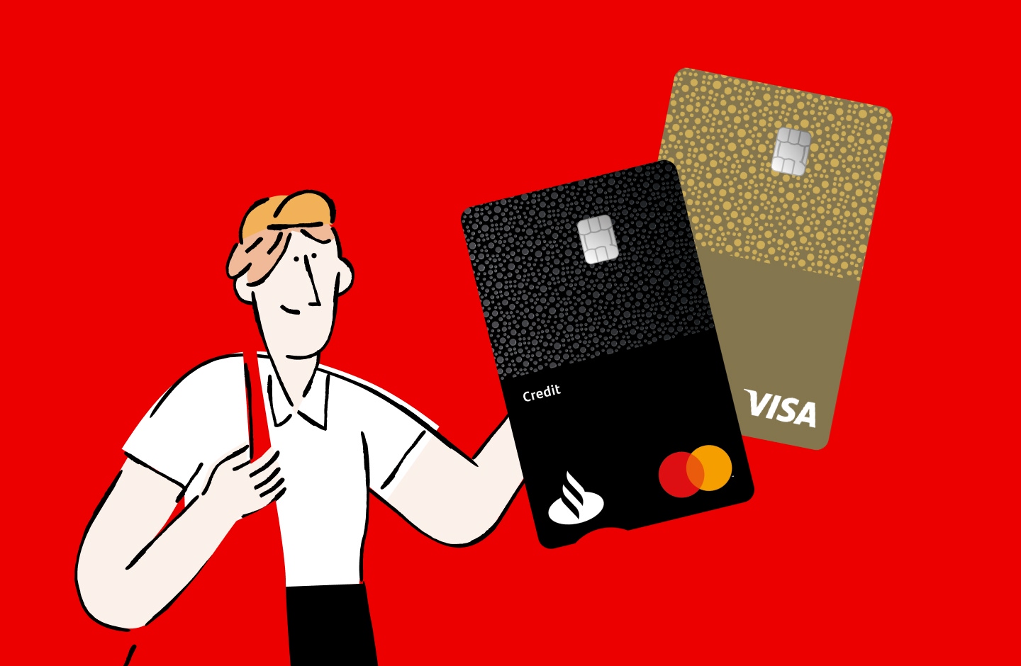 imagem alusiva a cartões de crédito Santander