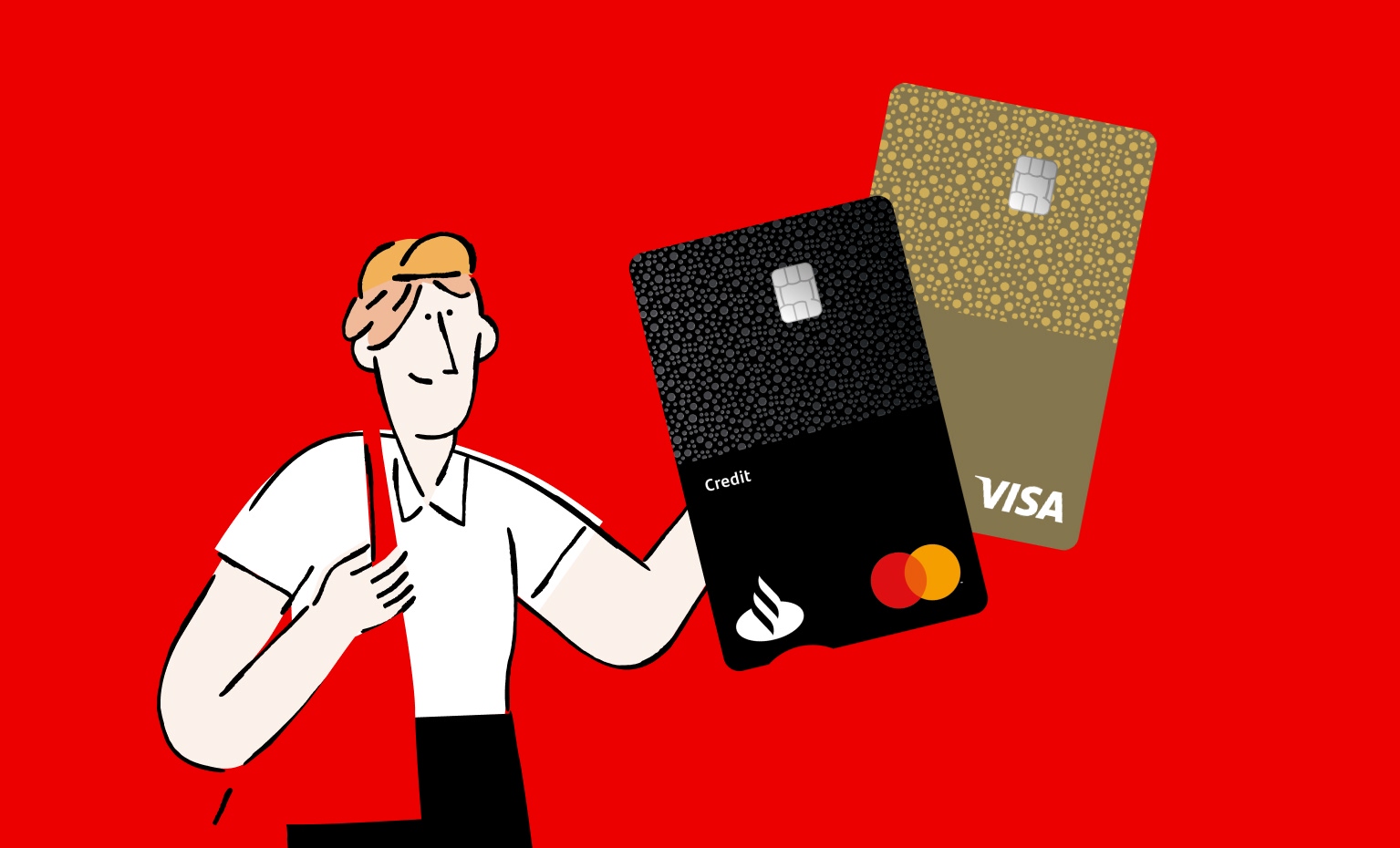 imagem alusiva a cartões de crédito Santander