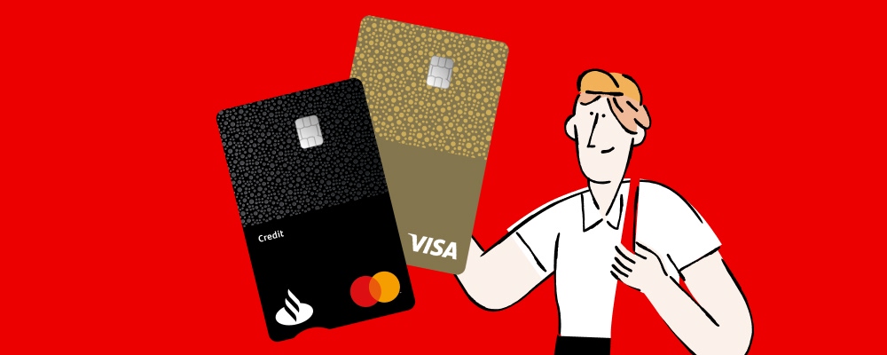 imagem alusiva a cartões de crédito Santander