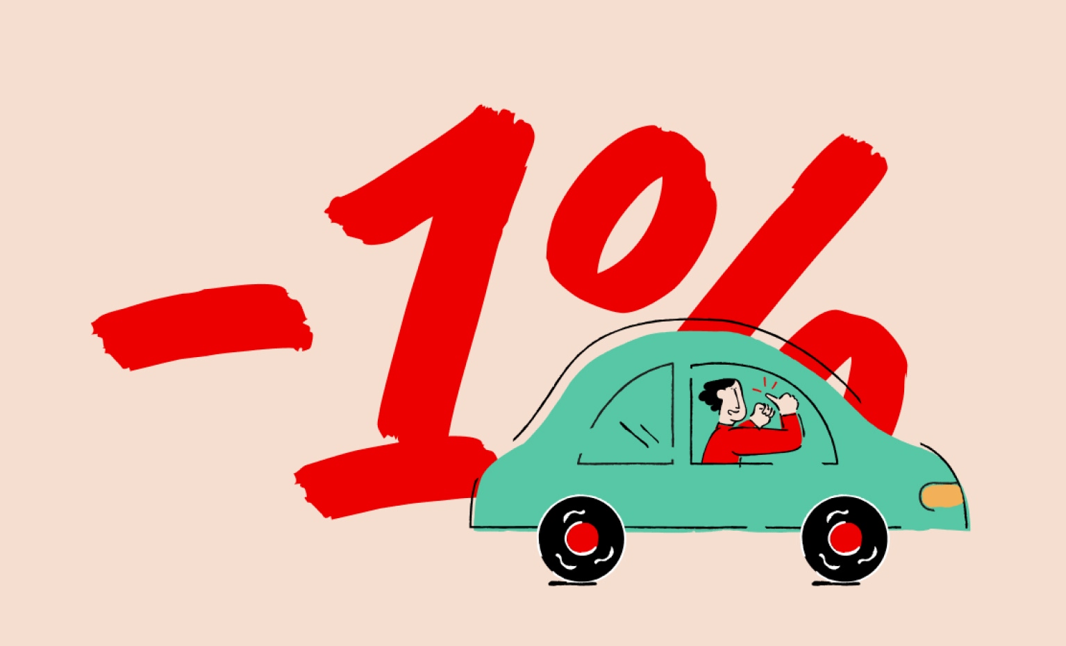 ilustração alusiva à campanha de Crédito Automóvel do Santander