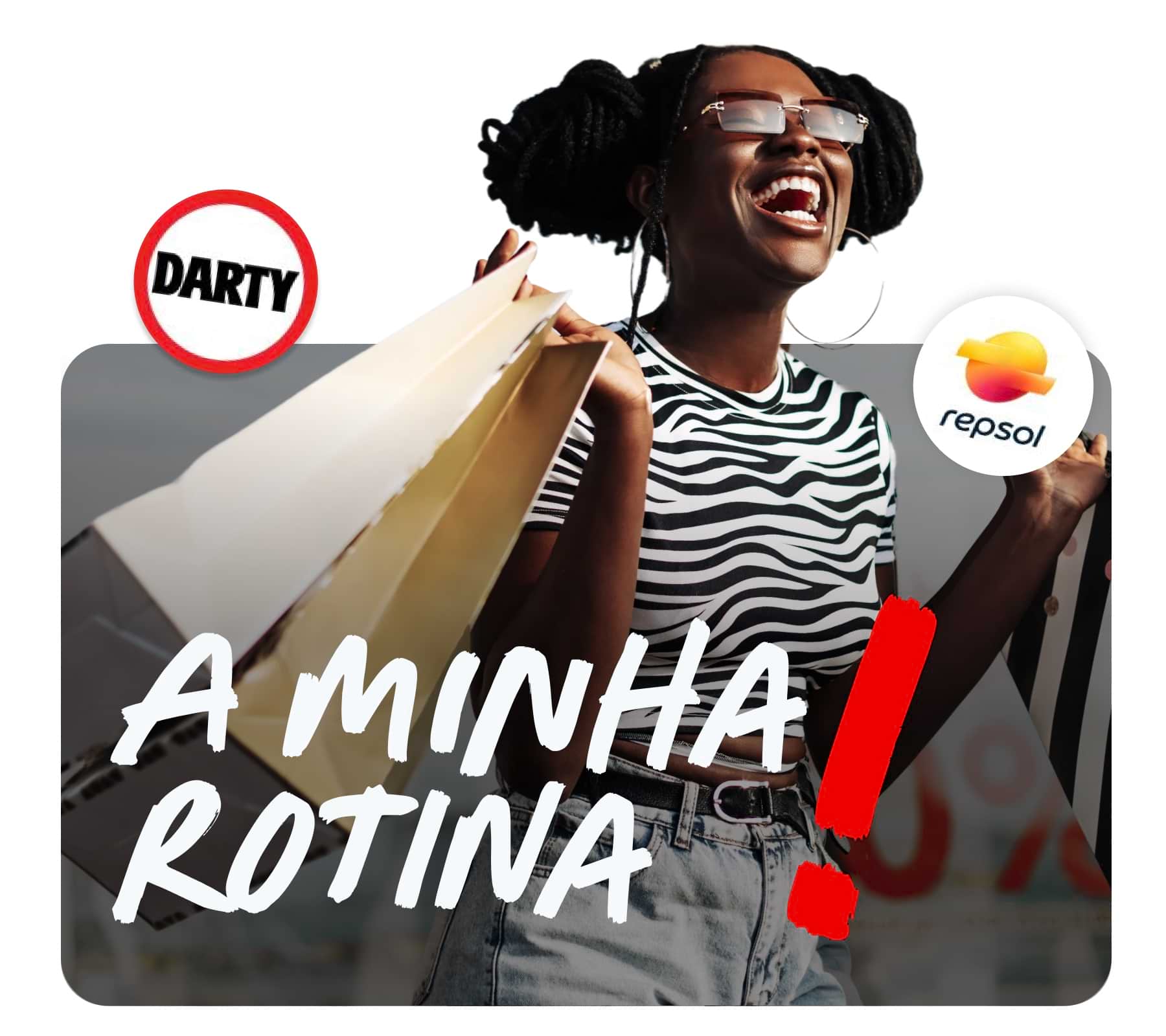 mulher com saco de compras acumulou Santander Rewards na Darty e Repsol