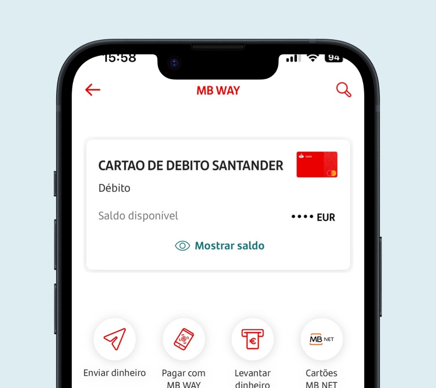 imagem alusiva a MB WAY sem comissões na App Santander