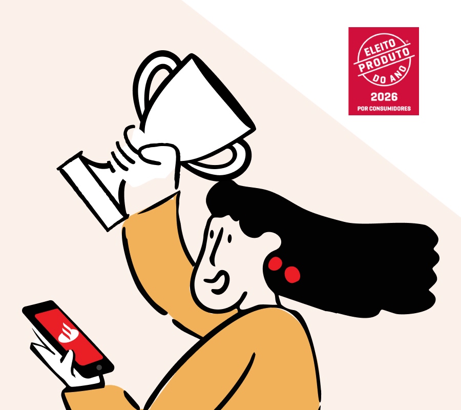 ilustração relativa a App Santander para Particulares: Produto do Ano 2026