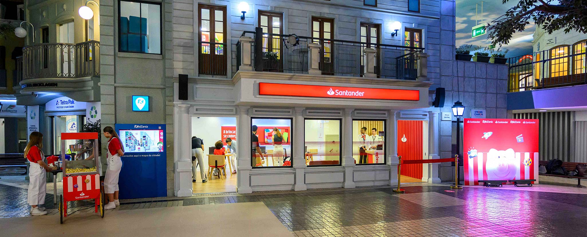 Balcão Santander na Kidzania