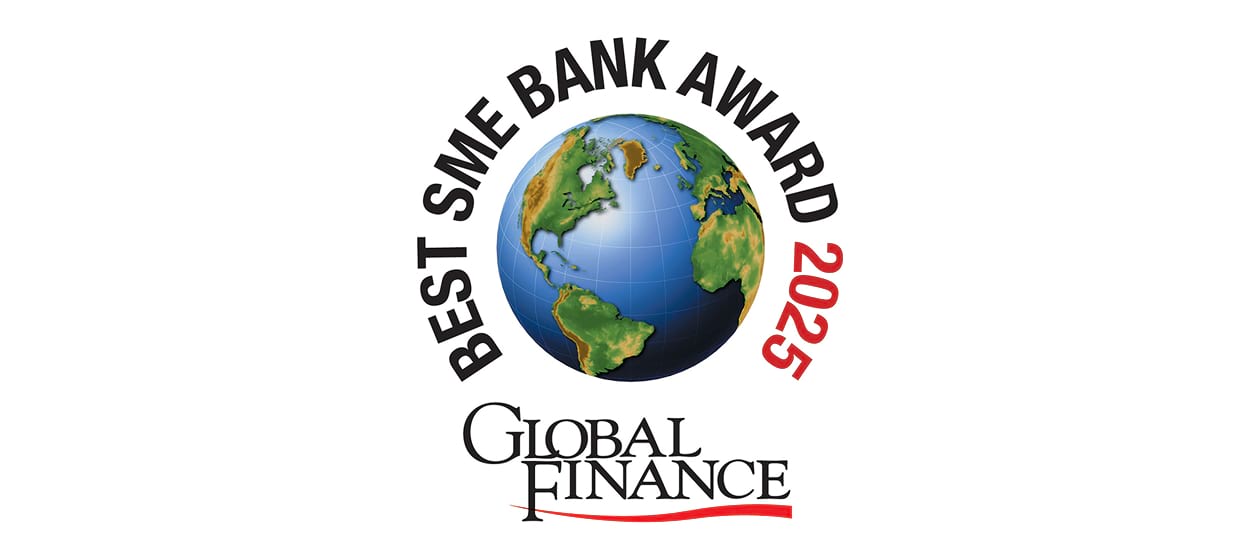 Selo do prémio Melhor Banco para PME - Global Finance