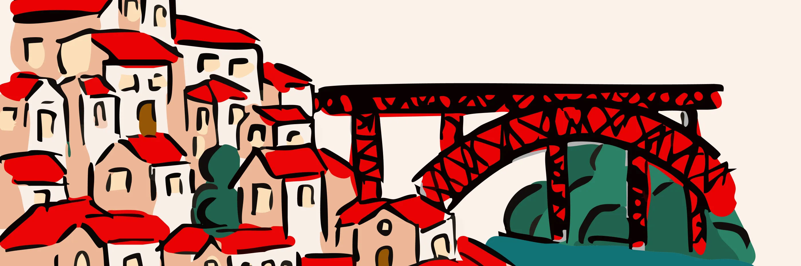 ilustração de WorkCafé Santander em Portugal