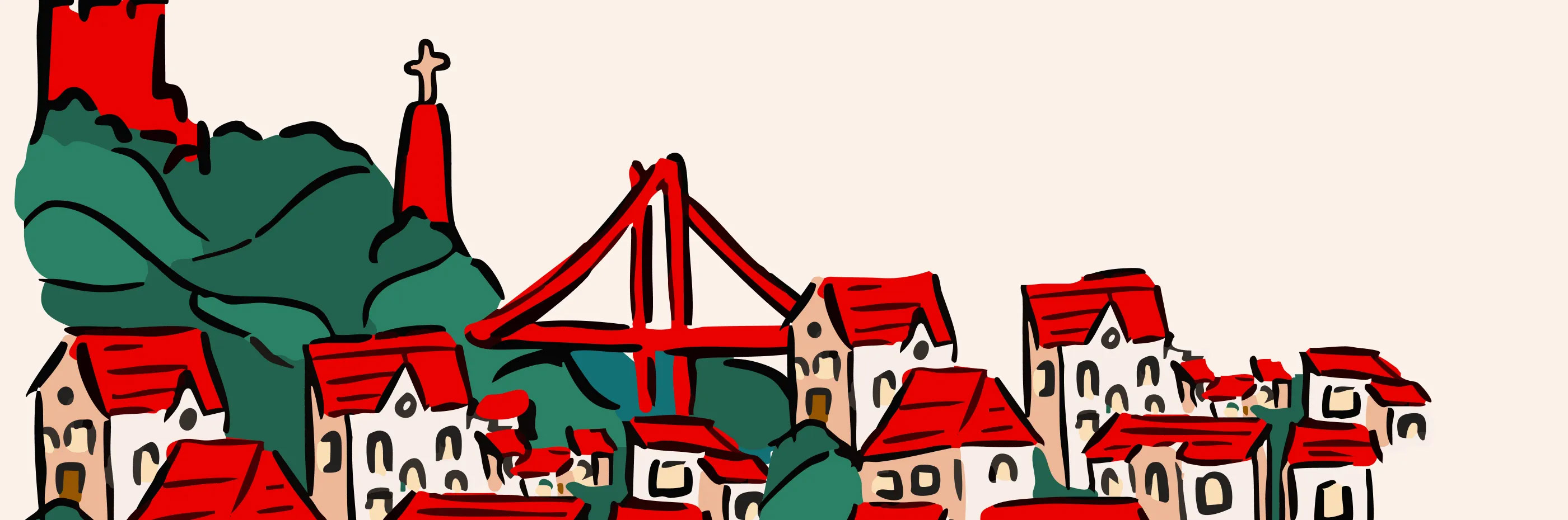 ilustração de WorkCafé Santander em Portugal