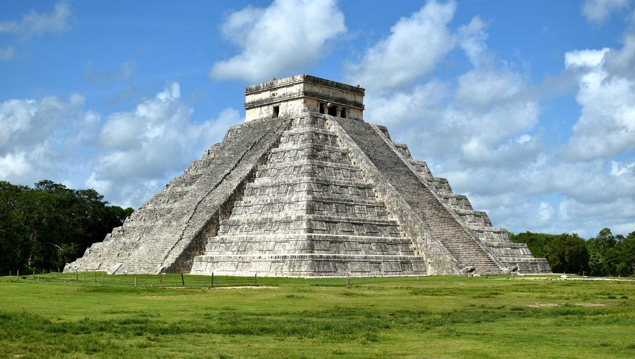 Imagem da pirâmide de Kukulcán no México