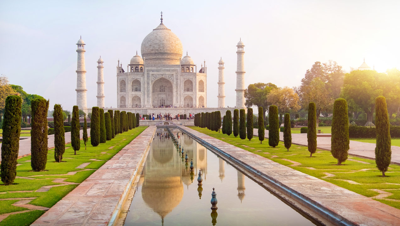 Imagem do monumento Taj Mahal 