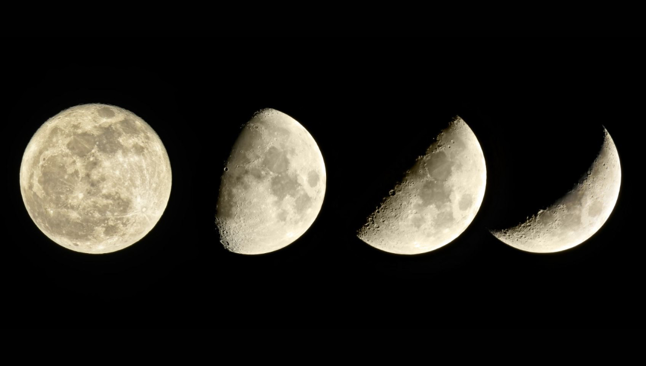 Várias fases da lua