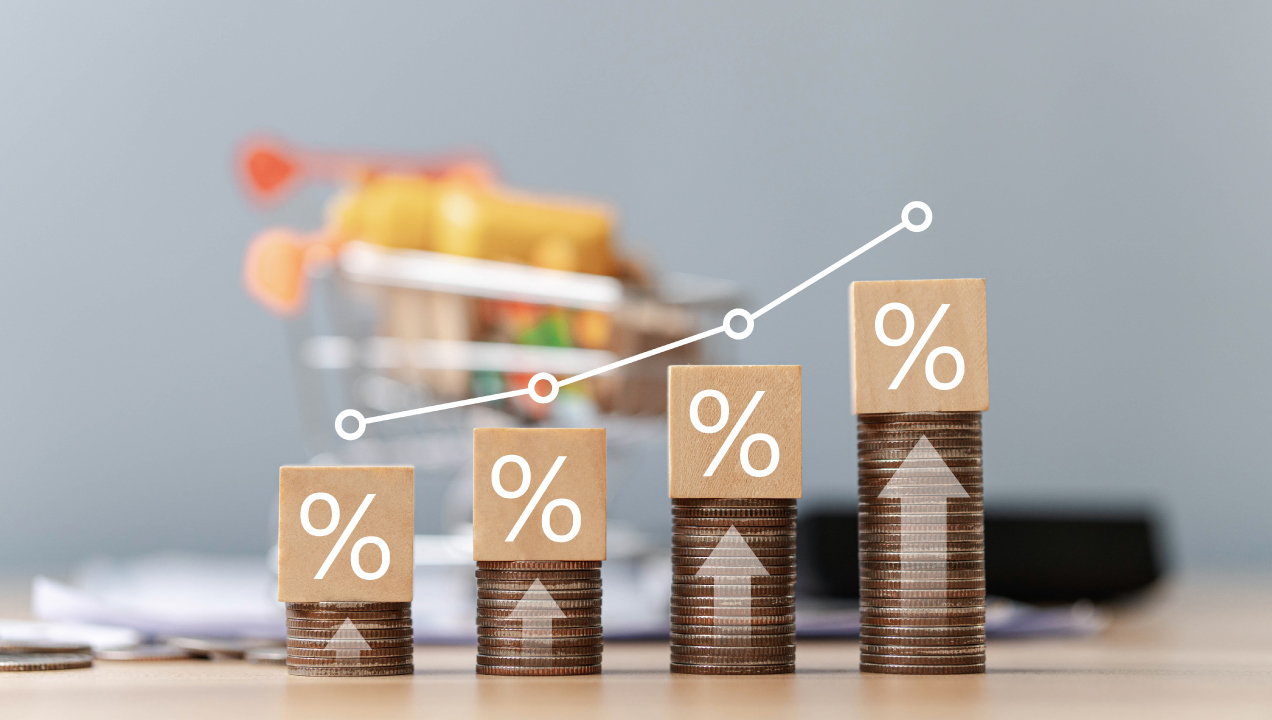 Demonstração da evolução da taxa de inflação com moedas
