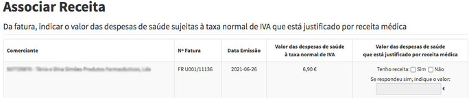 Como validar faturas: associar receitas médicas
