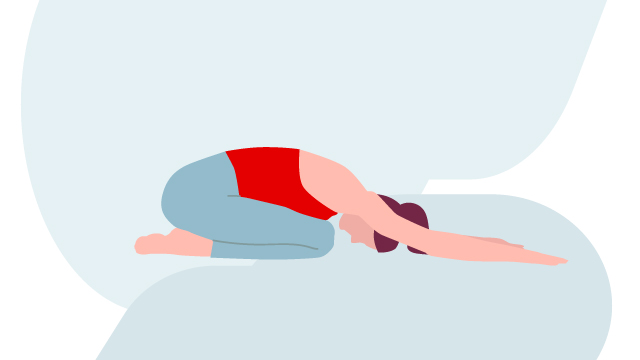 Posição Yoga criança