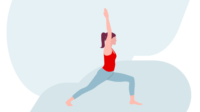 Posição Yoga guerreiro