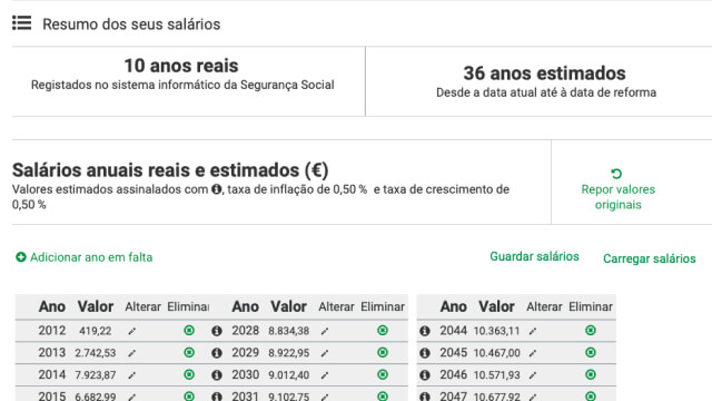 Simulação de reforma à medida