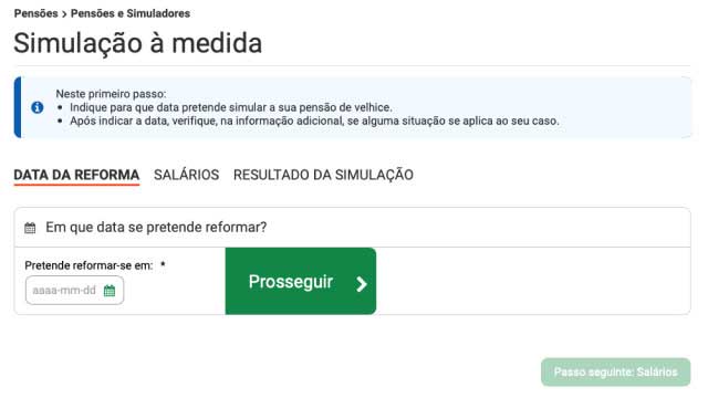 Simulação de reforma à medida