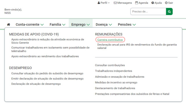 Como consultar os descontos na segurança social: escolha carreira contributiva