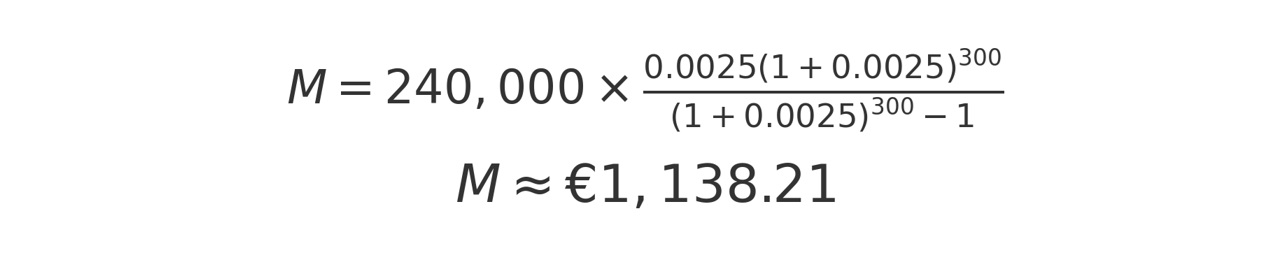Calculate mortage in Portugal  - Formula 4