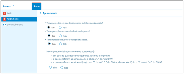 preenchimento da declaração periódica de iva - passo 3