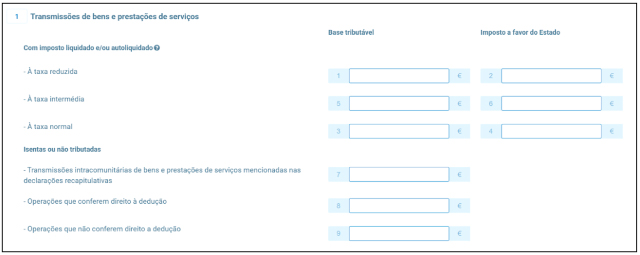 preenchimento da declaração periódica de iva - passo 4