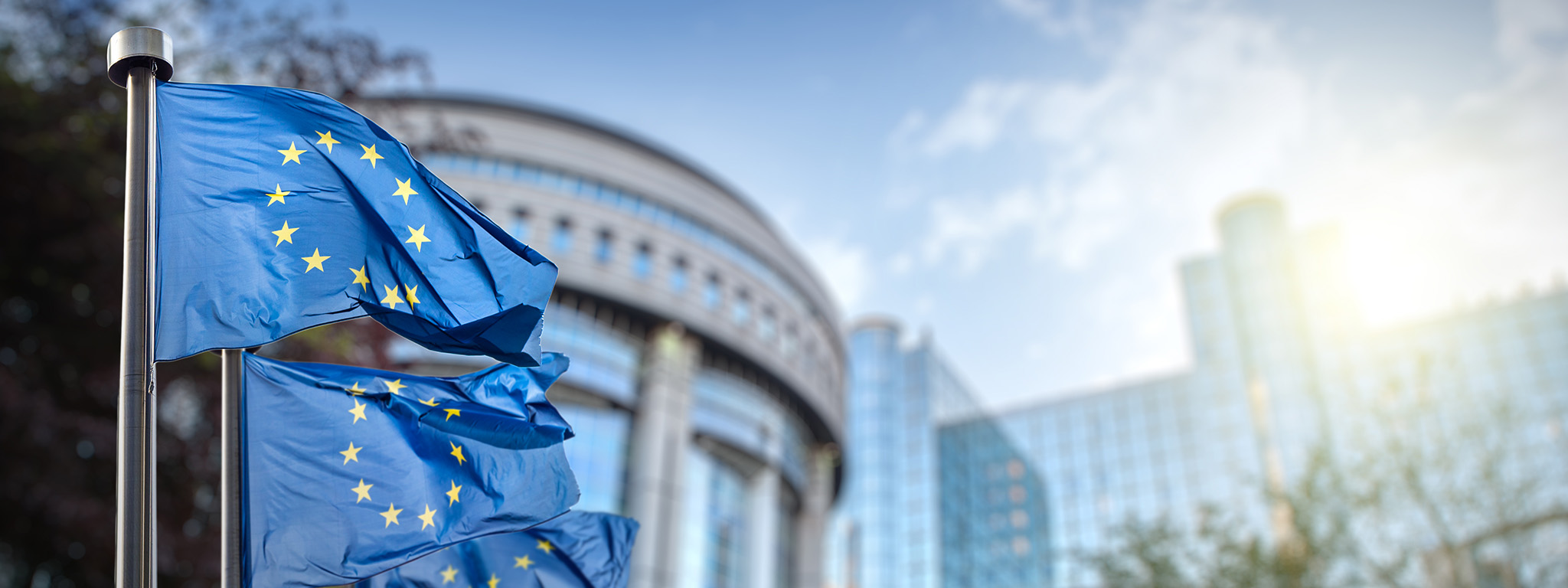 duas bandeiras da união europeia