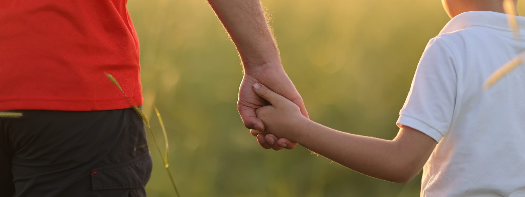Garantia para a infância - pai a dar a mão a filho