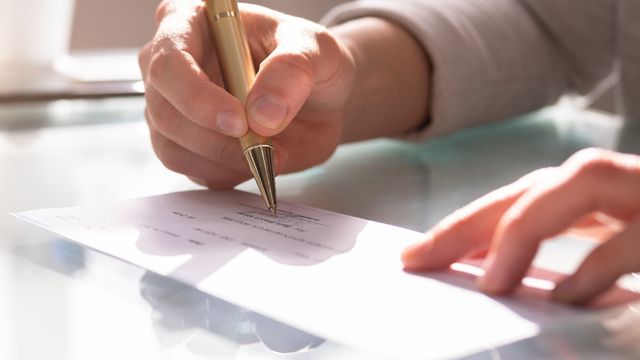 preencher um cheque