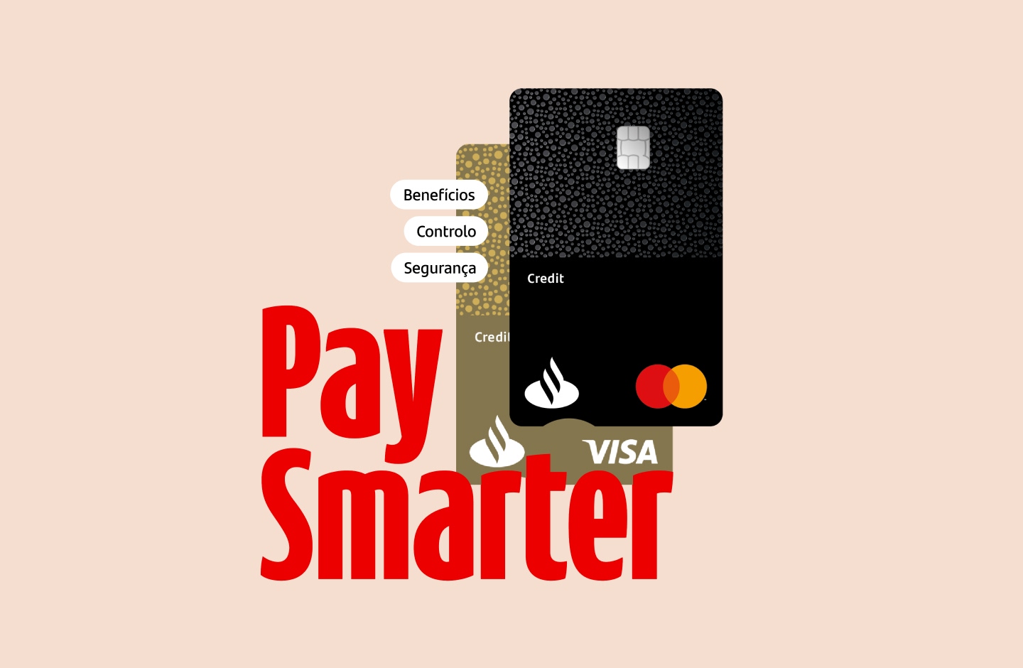 ilustrações com cartões de crédito Santander