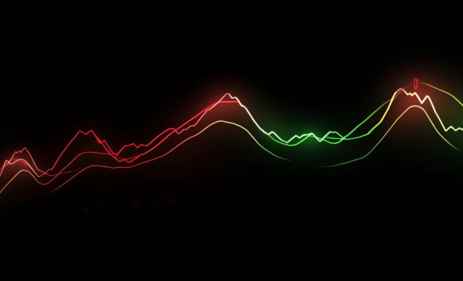 ilustração com linhas coloridas a representar os mercados