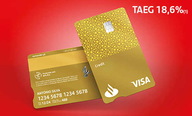 Cartão de crédito Gold Santander