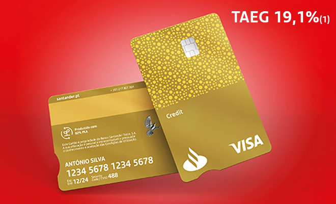 Cartão de crédito Gold Santander Cartão de crédito Gold Santander